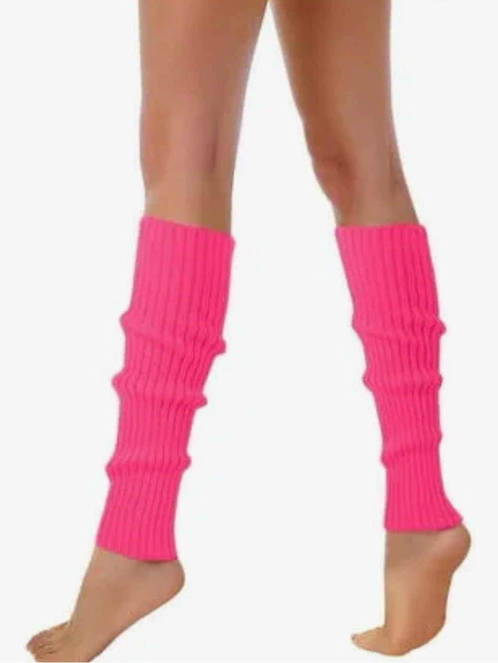New 80s costume - pink Leg Warmers, mesh gloves, hair bow, jewelry